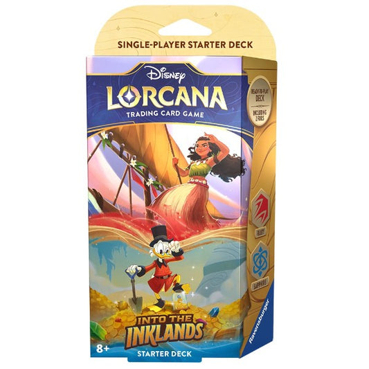 Disney Lorcana Trading Card Game: Into The Inklands Ruby and Sapphire Starter Deck
