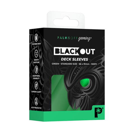 Palms Off Gaming | Blackout Deck Sleeves - Standard Size - Green