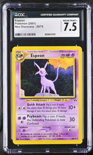 CGC 7.5 Pokemon Neo Discovery Espeon 20/75