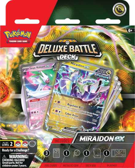 Pokemon TCG: Miraidon Ex Deluxe Battle Deck Raptor Games Pokemon TCG: Miraidon Ex Deluxe Battle Deck Raptor Games