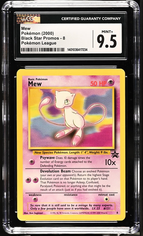 CGC 9.5 Pokemon Black Star Promo Mew 8