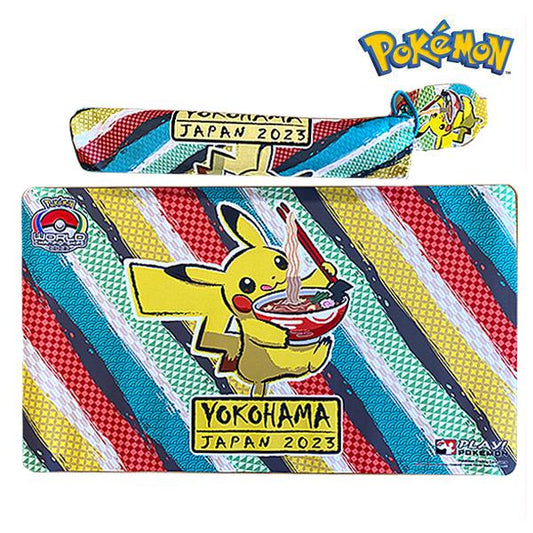Pokemon Center World Championships 2023 Yokohama Pikachu Playmat w/ Bag