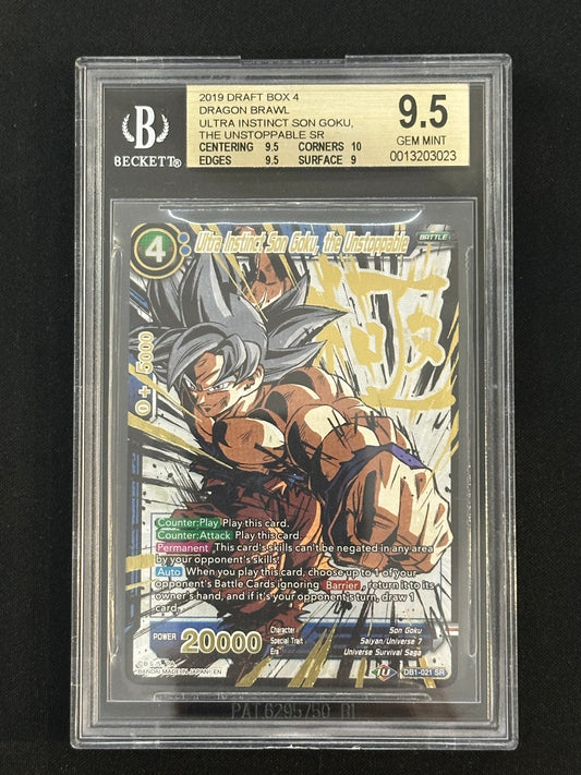 BGS 9.5 2019 Draft Box 4 Dragonball Brawl Ultra Instinct Son Goku