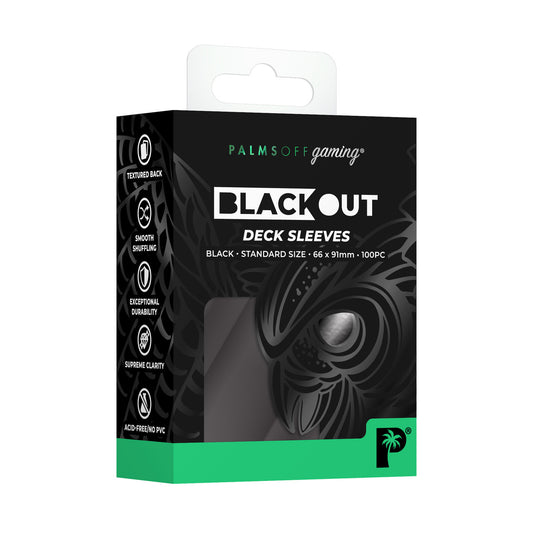 Palms Off Gaming | Blackout Deck Sleeves - Standard Size - Black