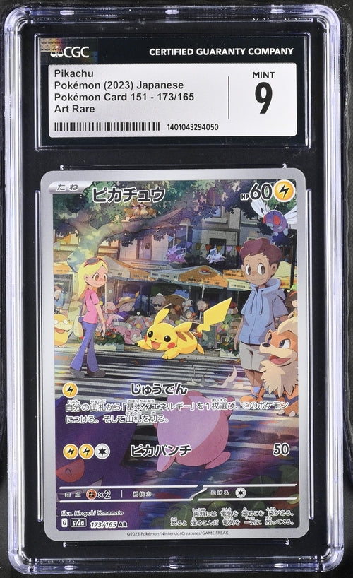 pokemon 151 pikachu card CGC 9 Pokemon 151 Pikachu 173/165 Japanese – Raptor Games