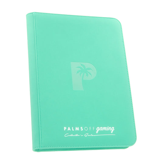 Palms Off Gaming - Collector's Series 9 Pocket Zip Binder - 360 - Turquoise