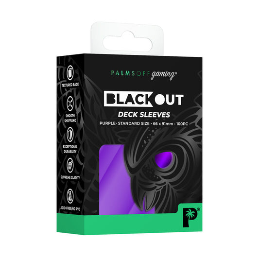 Palms Off Gaming | Blackout Deck Sleeves - Standard Size - Purple