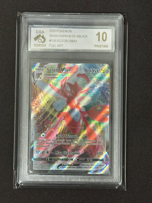 CGA 10 Pokemon Darkness Ablaze Scizor VMAX 119/189