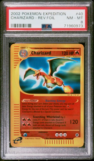 PSA 8 2002 POKEMON EXPEDITION #40 CHARIZARD-REV.FOIL