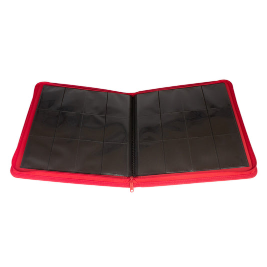 Palms Off Gaming - Collector's Series 12 Pocket Zip Binder - 480 - Red