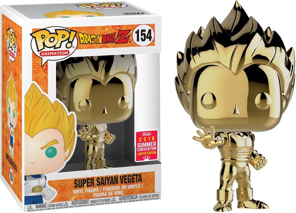 Super Saiyan Vegeta GOLD CHROME SDCC 2018 Exclusive Dragon Ball Z Pop! Vinyl Figure