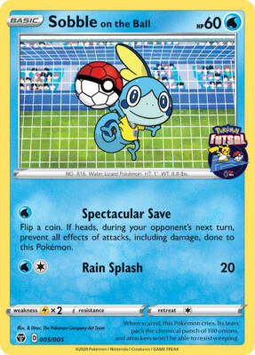 Sobble on the Ball 005/005 Pokemon Card Sealed Promo Futsal UK Exclusive Near Mint