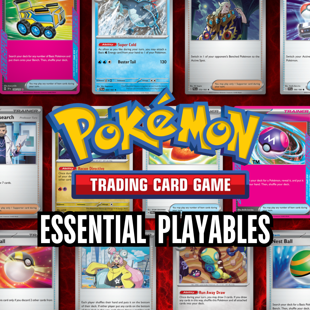 Playable Pokemon singles including commons, uncommons and staples for deck building at Raptor Games Brisbane
