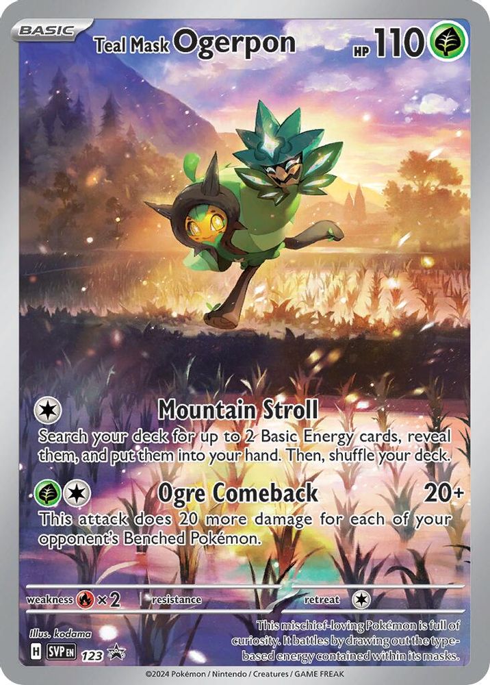 Teal Mask Ogerpon 123 Promo Scarlet & Violet Promo Holo NM/M