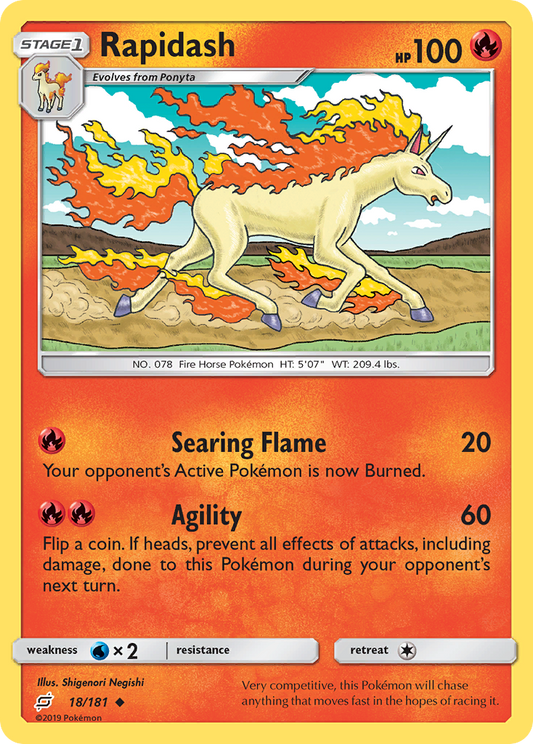 Rapidash 18/181 Uncommon Team Up NM/M