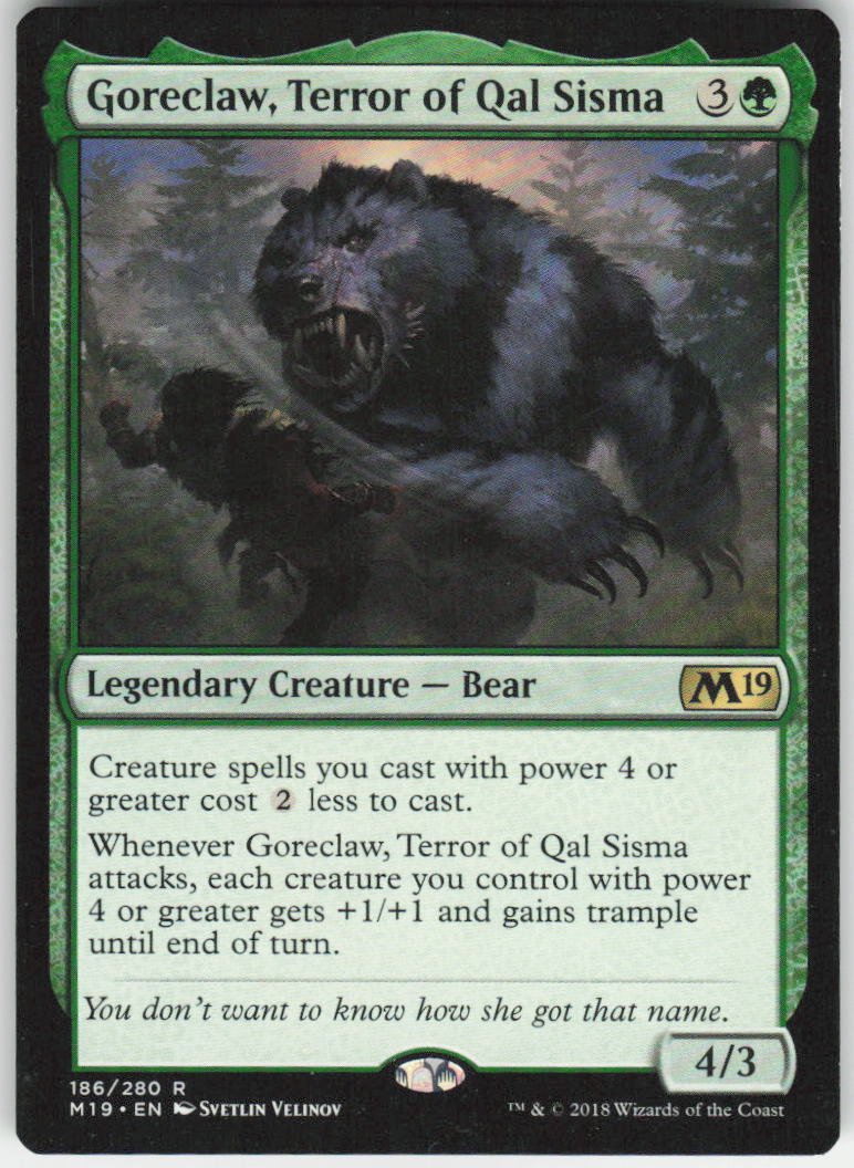 Goreclaw, Terror of Qal Sisma R Core Set 2019 186 NM