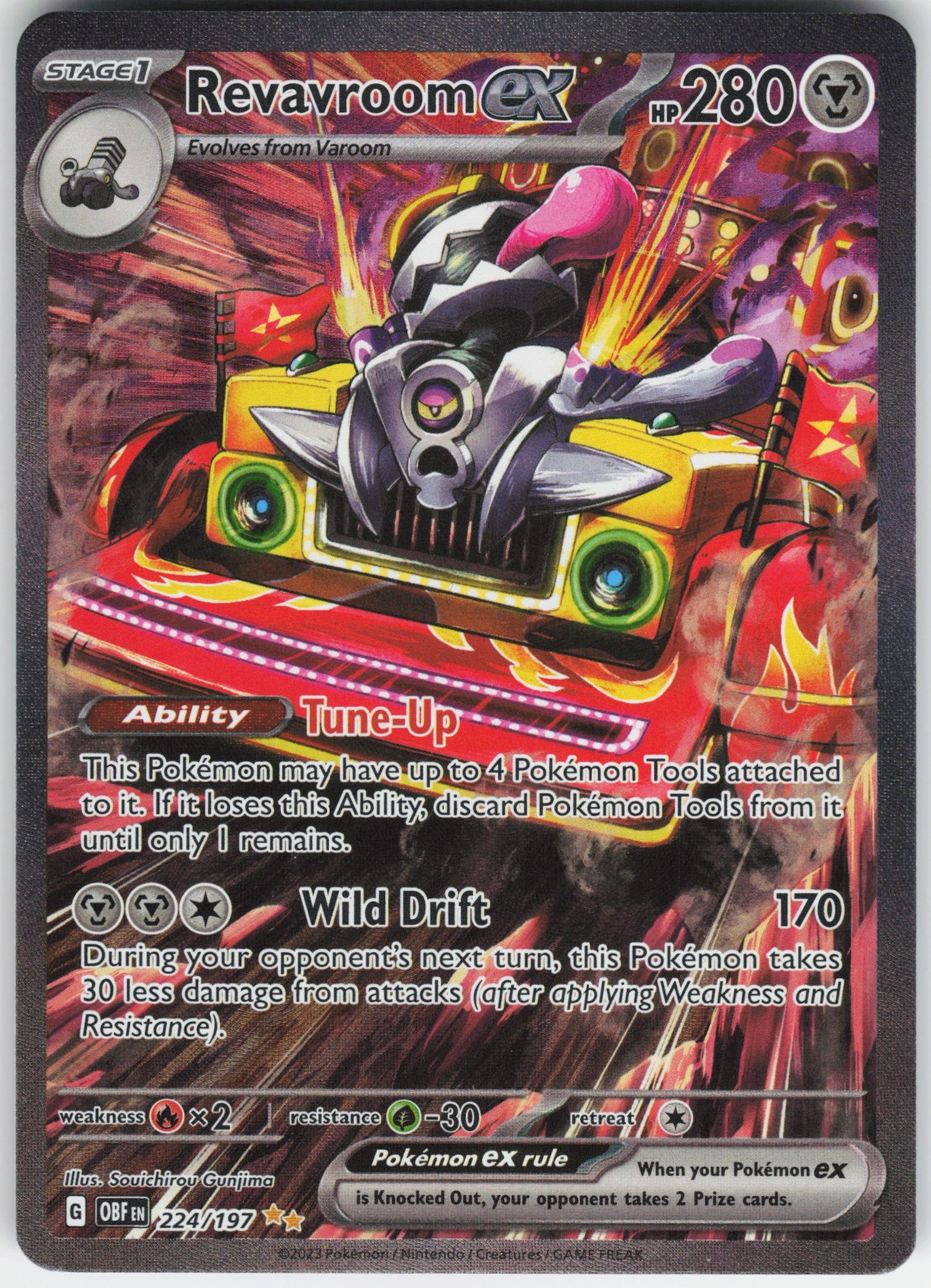 Revavroom ex Special Illustration Rare SV03: Obsidian Flames 224/197 NM