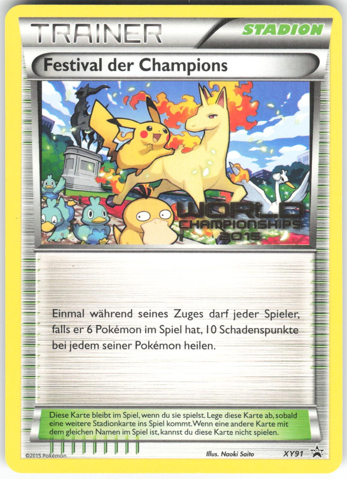 Champions Festival (German) (2015) XY91 Promo XY Promo NM/M