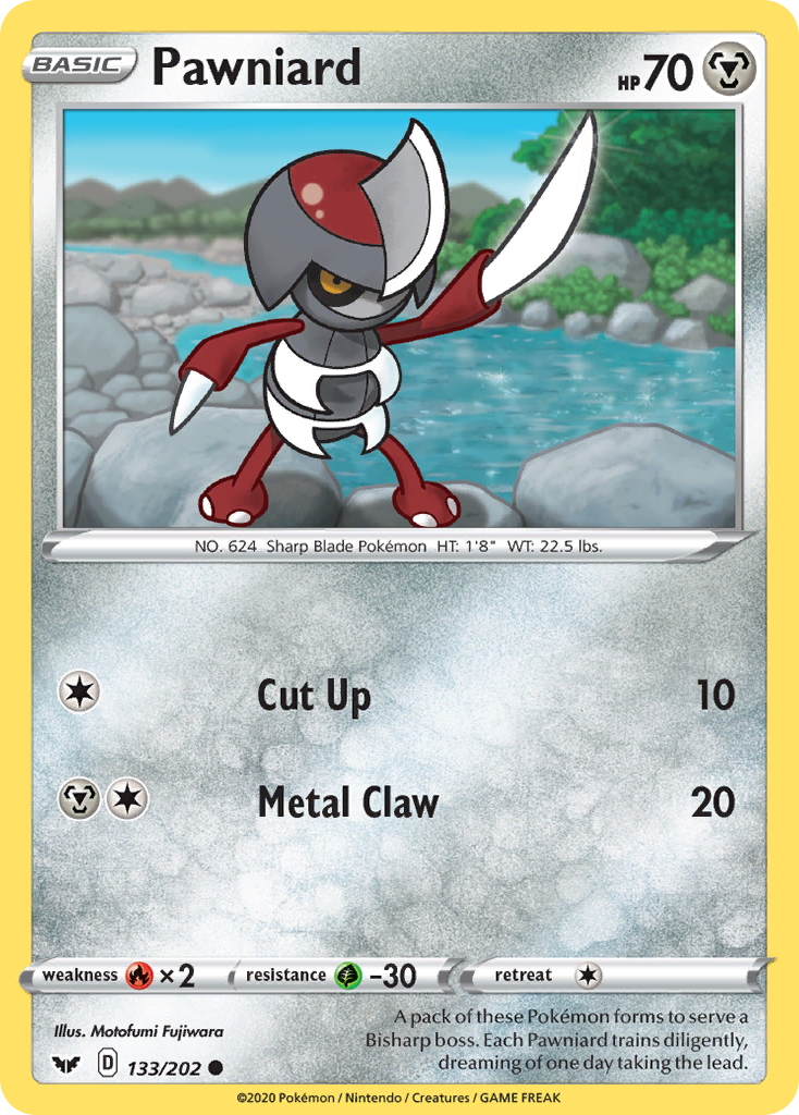 Pawniard 133/202 Common Reverse Holo Sword & Shield NM/LP
