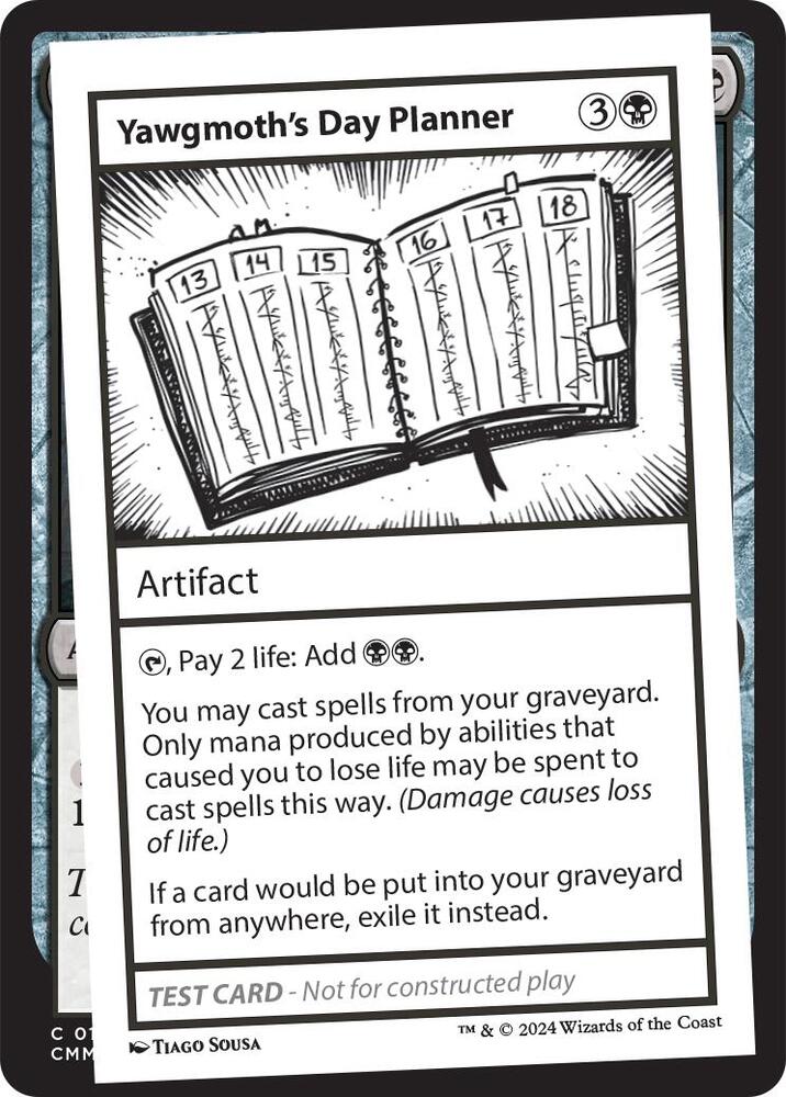 Yawgmoth's Day Planner Special Mystery Booster 2 Playtest Cards NM/M
