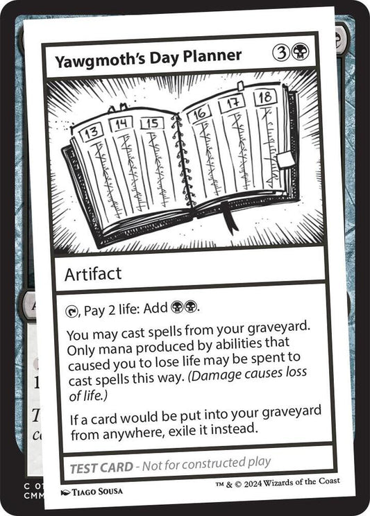 Yawgmoth's Day Planner Special Mystery Booster 2 Playtest Cards NM/M