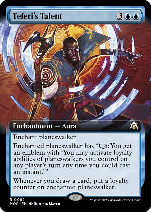 Teferi's Talent (Extended Art) 82 Foil Rare Commander: March of the Machine NM/M