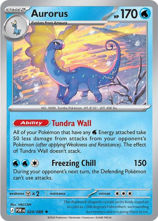 Aurorus 024/088 Rare Holo Perfect Order NM/M