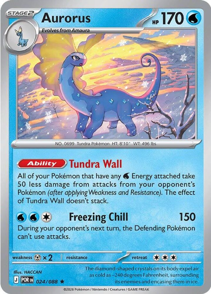 Aurorus 024/088 Rare Reverse Holo Perfect Order NM/M