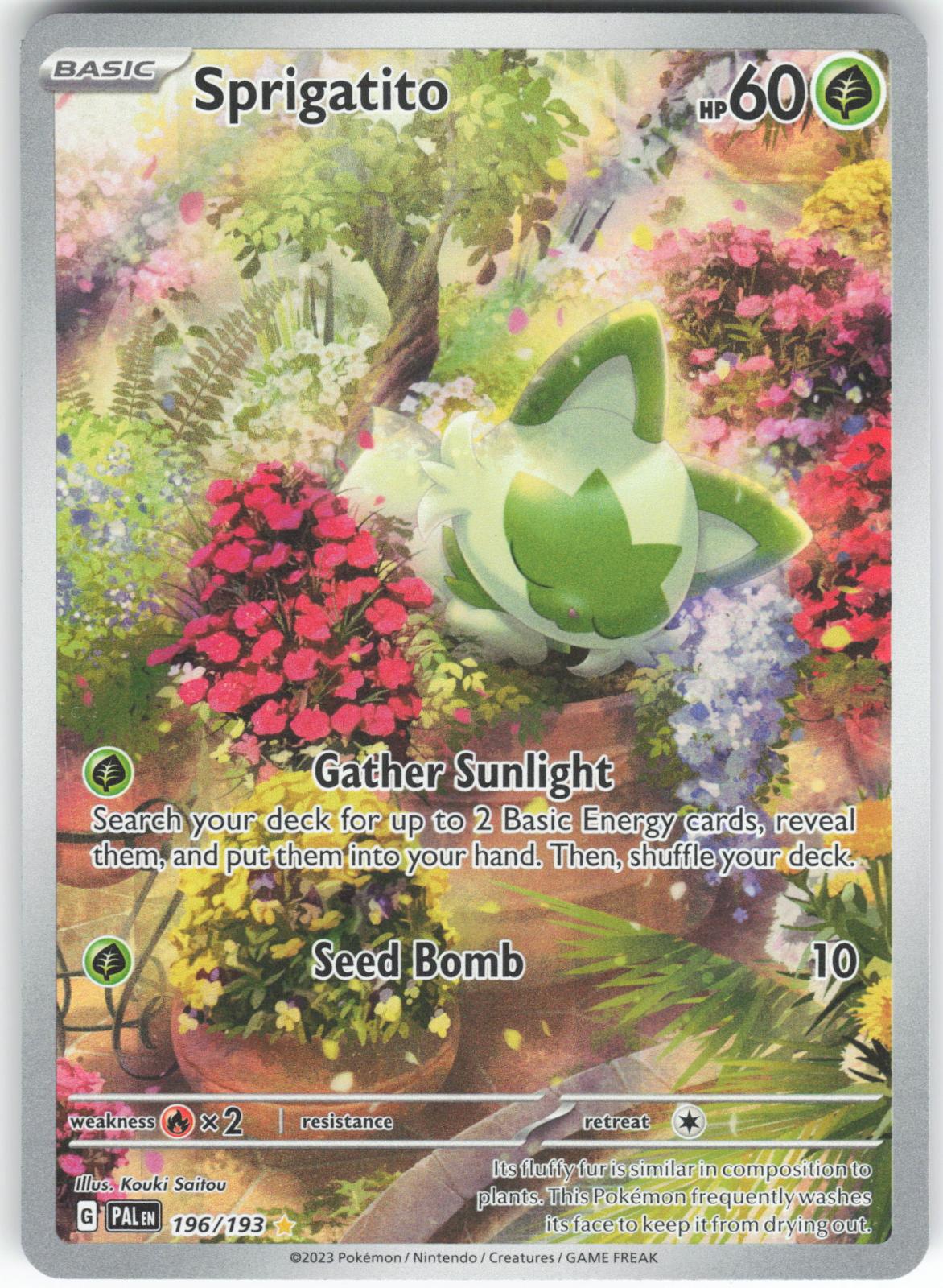 Sprigatito 196/193 Illustration Rare Paldea Evolved NM/M
