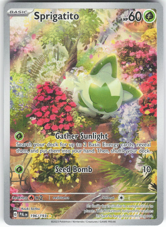 Sprigatito 196/193 Illustration Rare Paldea Evolved NM/M