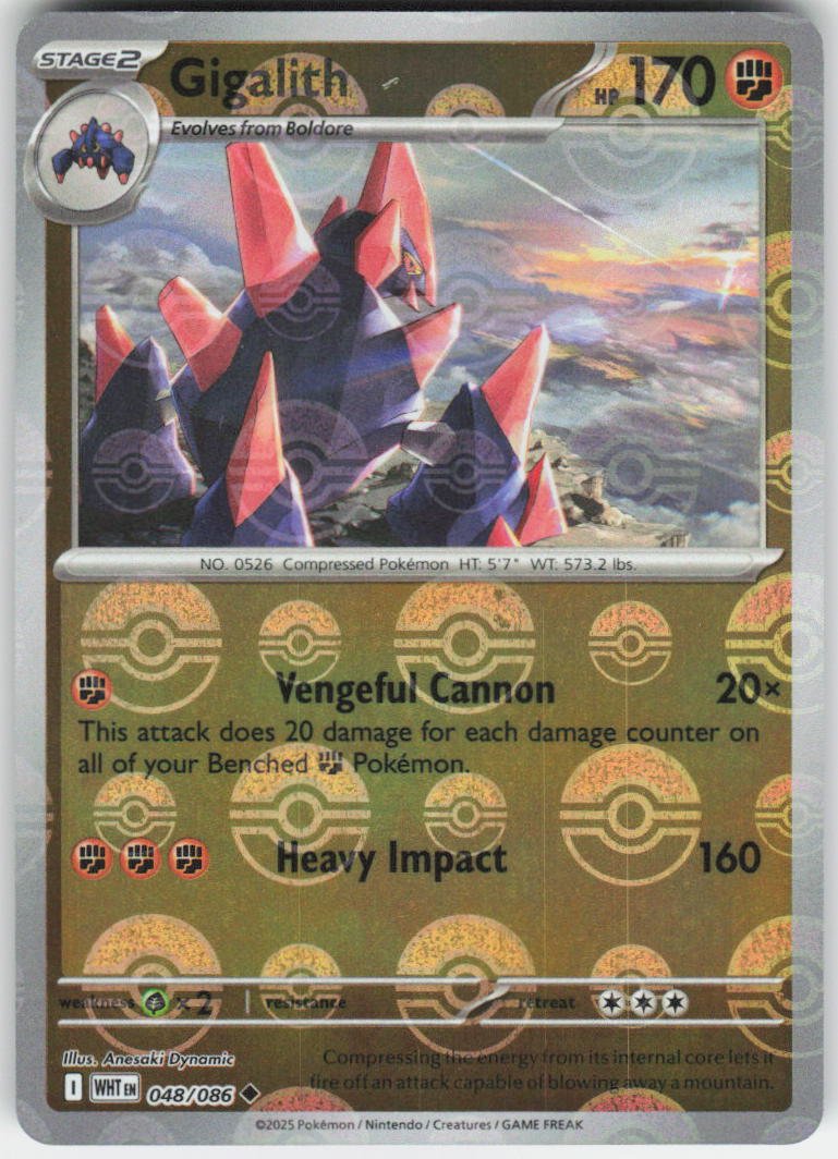 Gigalith (Poke Ball Pattern) Uncommon SV: White Flare 048/086 NM