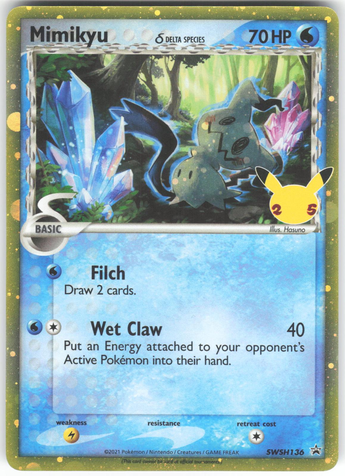 Mimikyu (Delta Species) SWSH136 Promo Sword & Shield Promo Holo LP