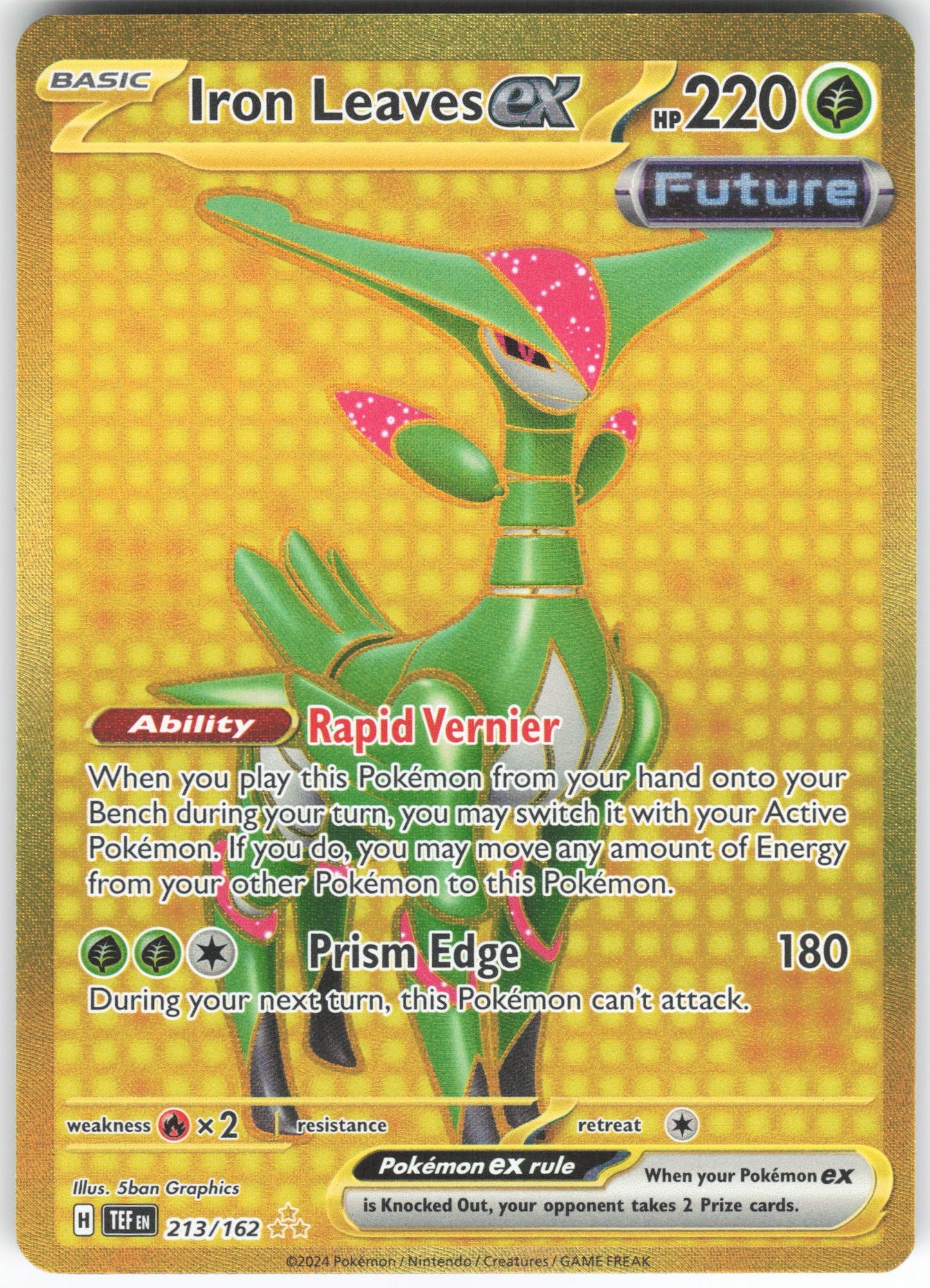 Iron Leaves ex - Hyper Rare SV05: Temporal Forces 213/162 NM