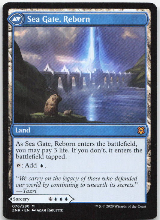 Sea Gate Restoration M Zendikar Rising 76 NM (Back)