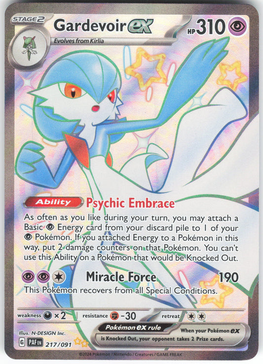 Gardevoir ex - Shiny Ultra Rare SV: Paldean Fates 217/091 NM