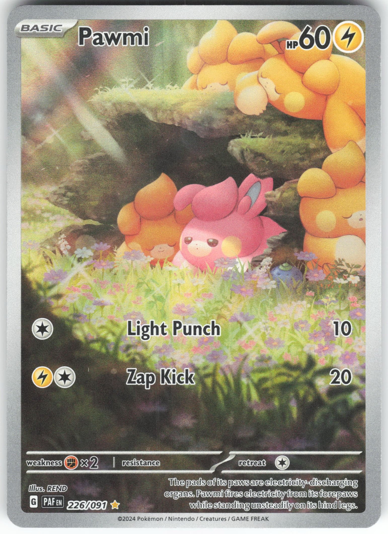 Pawmi - Illustration Rare SV: Paldean Fates 226/091 NM