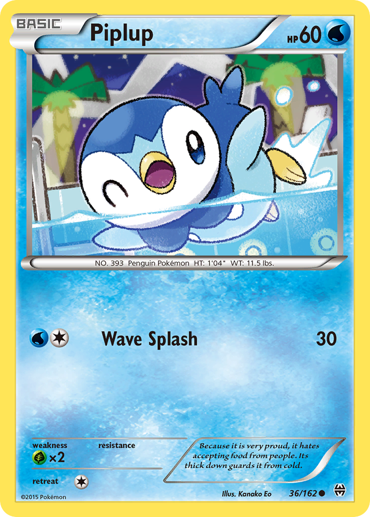 Piplup 36/162 Common BREAKthrough NM/LP