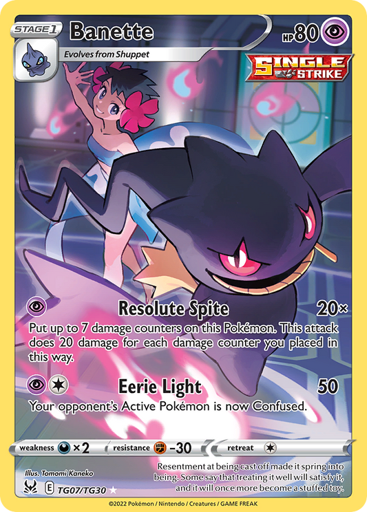 Banette TG07/TG30 Trainer Gallery Rare Lost Origin Trainer Gallery Holo NM/M
