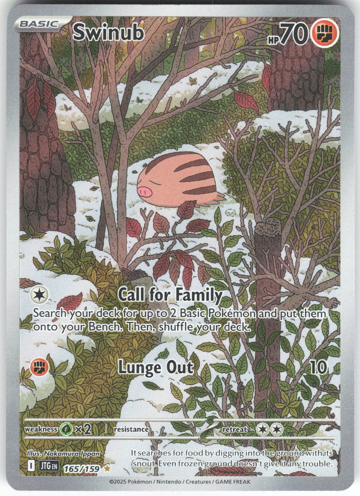 Swinub - Illustration Rare SV09: Journey Together 165/159 NM