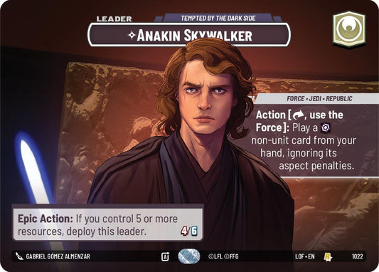Anakin Skywalker - Tempted by the Dark Side (Showcase) 1022 Foil Legends of the Force NM/M