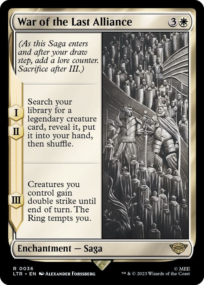 War of the Last Alliance 36 Universes Beyond: The Lord of the Rings: Tales of Middle-earth NM/M