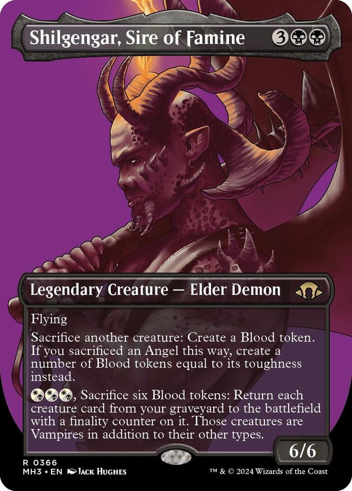 Shilgengar, Sire of Famine (Borderless) 366 Rare Modern Horizons 3 NM/M