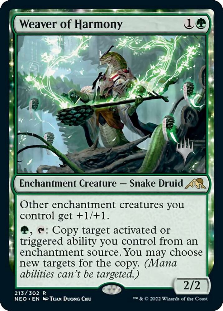 Weaver of Harmony 213 Foil Rare Promo Pack: Kamigawa: Neon Dynasty NM/M