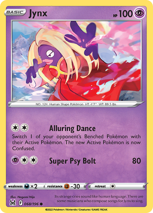 Jynx 068/196 Common Reverse Holo Lost Origin NM/LP
