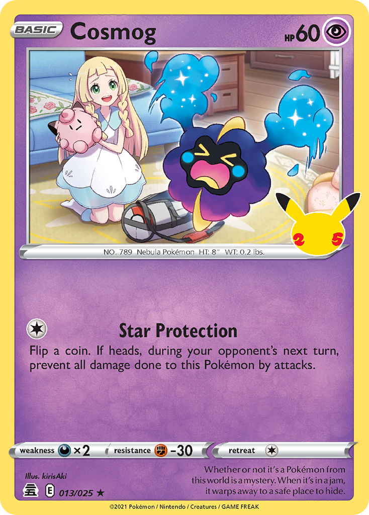 Cosmog 013/025 Rare Celebrations NM/LP