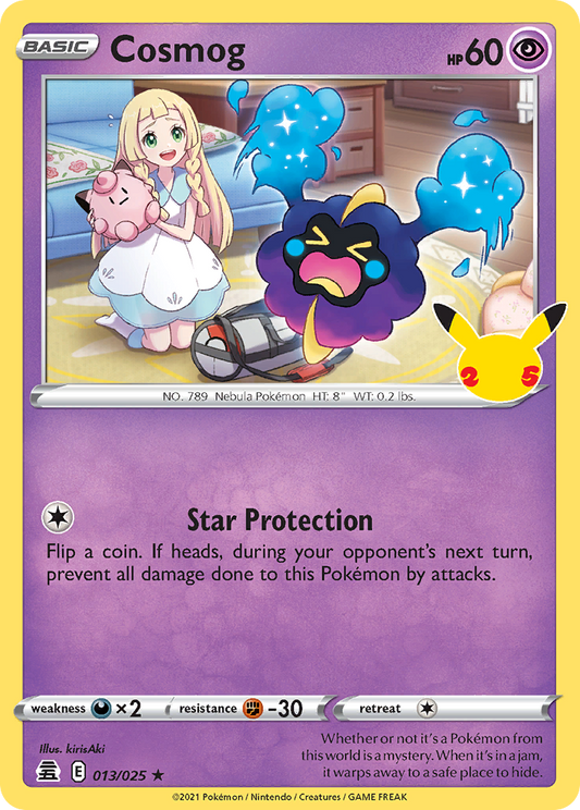 Cosmog 013/025 Rare Celebrations NM/LP