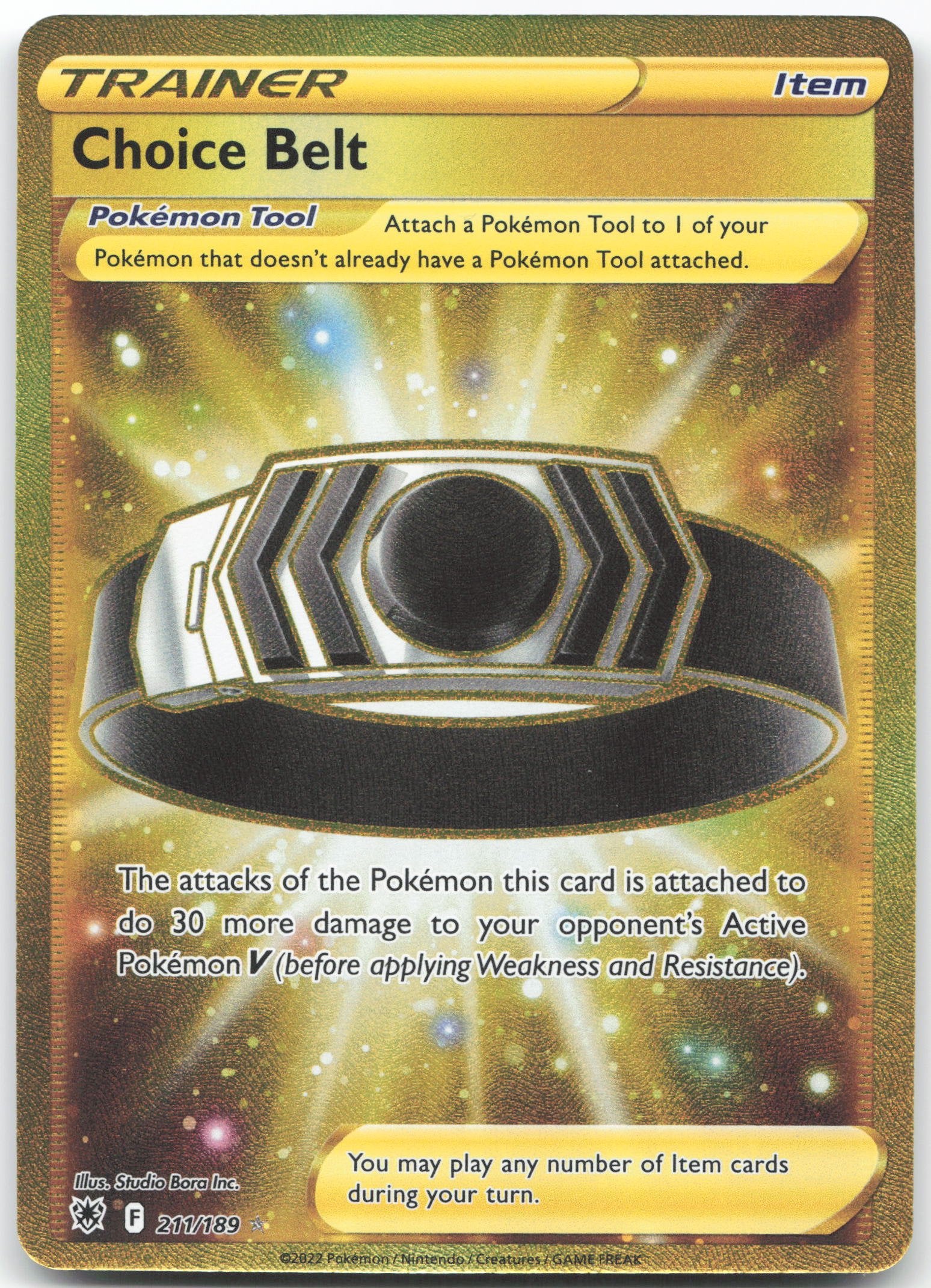 Choice Belt (Secret) Secret Rare SWSH10: Astral Radiance 211/189 NM