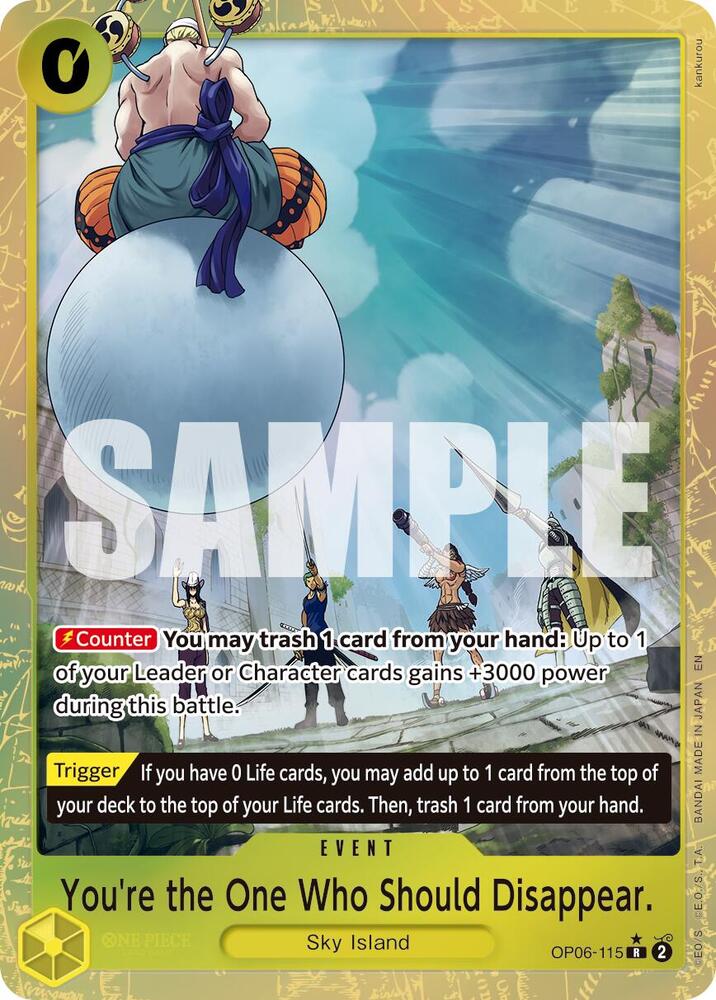 You're the One Who Should Disappear (Alternate Art) OP06-115 Foil Premium Booster -The Best- Vol. 2 NM/M