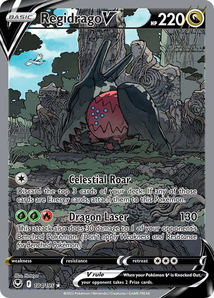 Regidrago V 184/195 Ultra Rare Silver Tempest NM/M