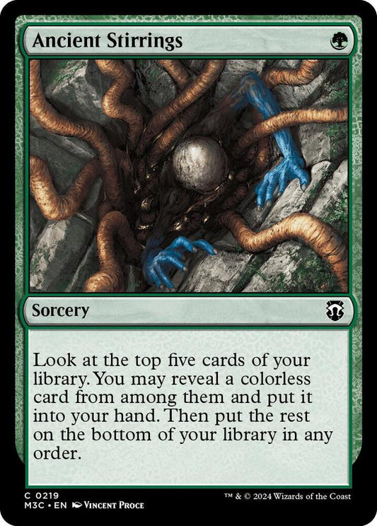 Ancient Stirrings (Ripple Foil) 219 Common Commander: Modern Horizons 3 NM/M